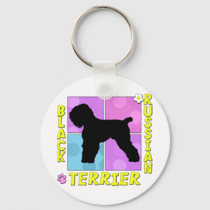 Porte-clés Super Black Russian Terrier