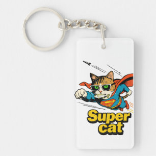 Porte-clés Super Chat Volant avec Poisson
