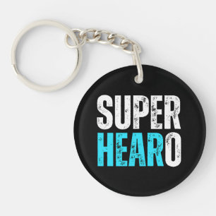 Porte-clés Super Coeur - Sourd / Implant Cochléaire Guerrier