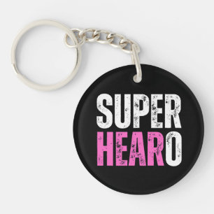 Porte-clés Super Coeur - Sourd / Implant Cochléaire Guerrier