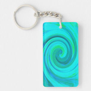 Porte-clés Super Cool Abstrait Aqua Liquid Art Swirl
