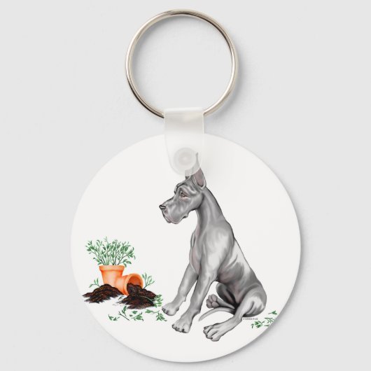 Porte-clés Super Dane Naughty Pup Noir (Recto)