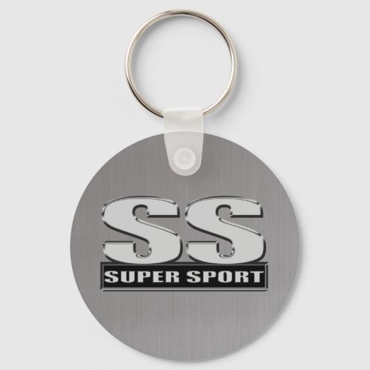 Porte-clés super duper sport SS acier brossé (Recto)