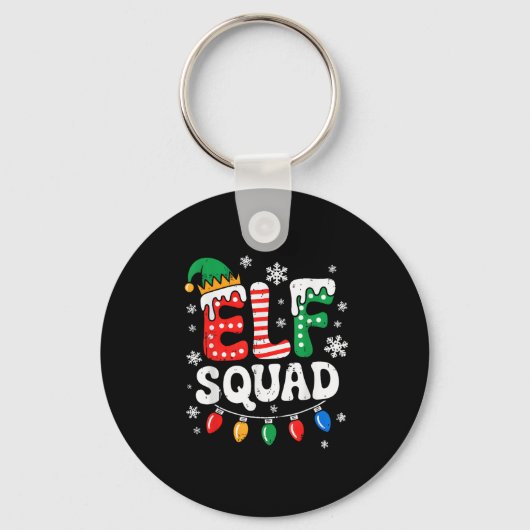 Porte-clés Super Elf Squad Elf Famille de Noël Correspondant (Recto)