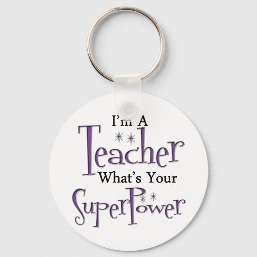 Porte-clés Super enseignant (Recto)