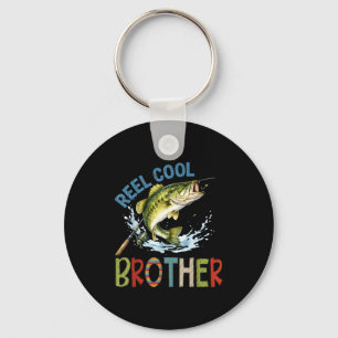 Porte-clés Super frère cool pêche frère anniversaire vintage