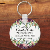 Porte-clés Super infirmière merci cadeau d'appréciation (Recto)