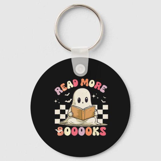 Porte-clés Super Lire Plus Livres Joli Ghost Boo Funny Hallow (Recto)