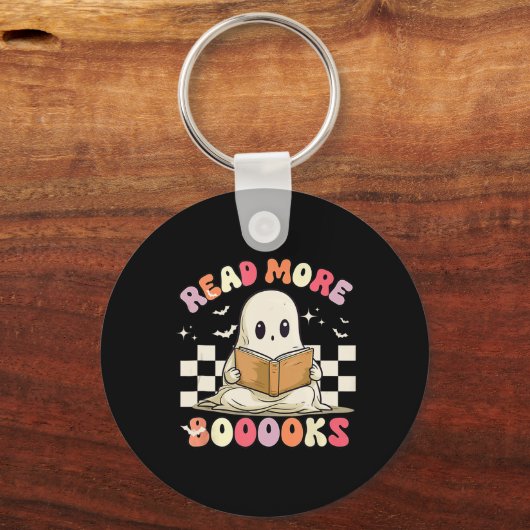 Porte-clés Super Lire Plus Livres Joli Ghost Boo Funny Hallow (Recto)