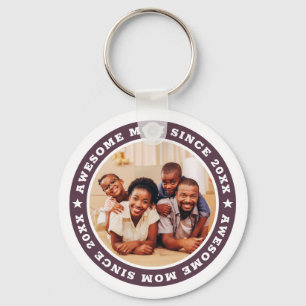Porte-clés Super Maman Depuis 20XX Modern Photo Simple