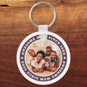 Porte-clés Super Maman Depuis 20XX Modern Photo Simple (Recto)