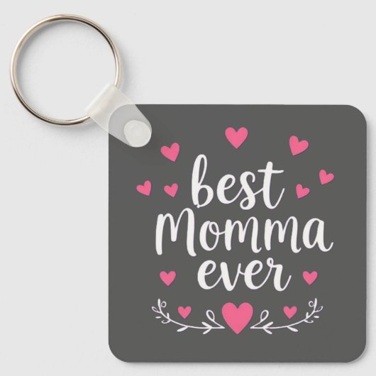 Porte-clés super maman grise (Recto)