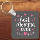 Porte-clés super maman grise (Recto)