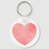 Porte-clés Super maman texte dans coeur d'aquarelle rose (Verso)