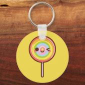 Porte-clés Super mignon kawaii arc-en-ciel lollipop couleur p (Recto)