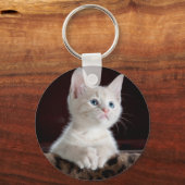 Porte-clés Super mignon Kitten blanc (Recto)