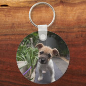 Porte-clés Super mignonne chiot Terrier à la frontière (Recto)