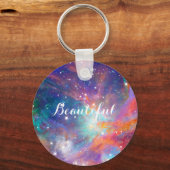 Porte-clés Super nébuleuse Orion brillant étoiles "Beautiful" (Recto)