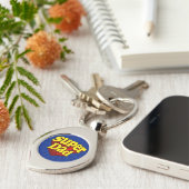 Porte-clés Super Papa, Super Rouge/Jaune/Blue Father's Day (Côté )