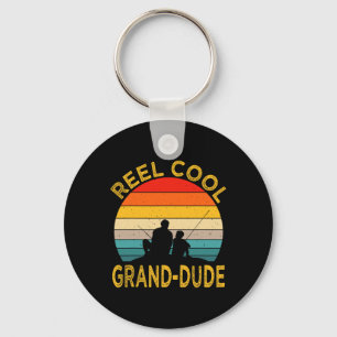 Porte-clés Super Pêcheur Mec Cool Grand Type Pêche Papa Vinta