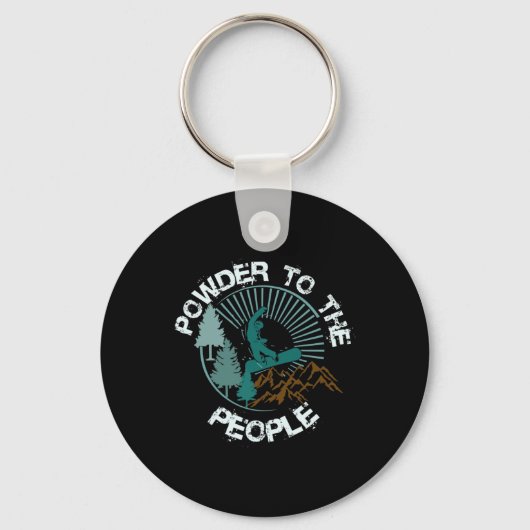 Porte-clés Super Poudre De Snowboard Pour Le Peuple (Recto)