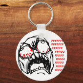Porte-clés super rage face mème rofl (Recto)
