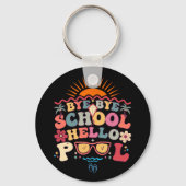 Porte-clés Super Retro Design Bye Bye School Hello Pool Cool (Verso)