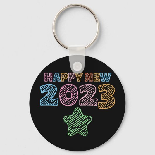 Porte-clés Super Sketchy Bonne année 2023 (Recto)
