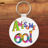 Porte-clés Superbe 60 T-shirts et cadeaux d'anniversaire (Recto)