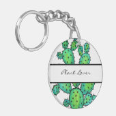 Porte-clés Superbe aquarelle prickly Cactus (Devant gauche)