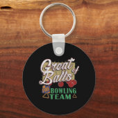 Porte-clés Superbe équipe de bowling Great Fire Tee Pin vinta (Recto)
