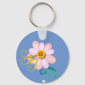 Porte-clés Superbe Fleur et Colibri (Verso)