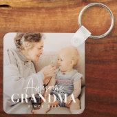 Porte-clés Superbe Grand-mère depuis 20XX Simple Photo Élégan (Verso)