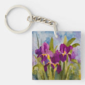 Porte-clés Superbe iris couleur violet personnalisé (Devant)