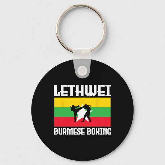 Porte-clés Superbe tenue de boxe birmane Lethwei kick MMA kic (Recto)