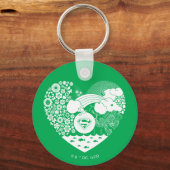 Porte-clés Supergirl Floral Peace Heart Graphisme (Recto)
