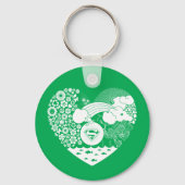 Porte-clés Supergirl Floral Peace Heart Graphisme (Verso)