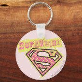 Porte-clés Supergirl Grunge Logo Pink (Recto)
