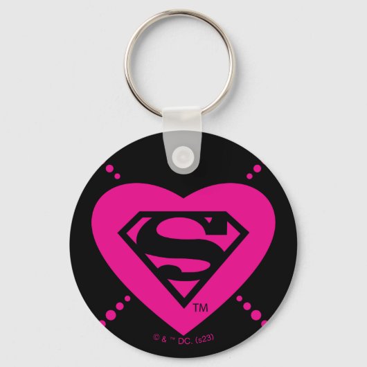 Porte-clés Supergirl Hearts Motif diagonal (Recto)