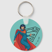 Porte-clés Supergirl Hovering en costume bleu (Recto)
