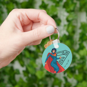 Porte-clés Supergirl Hovering en costume bleu