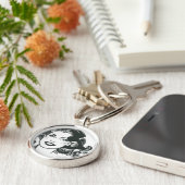 Porte-clés Supergirl noir et blanc dessin 2 (Côté)