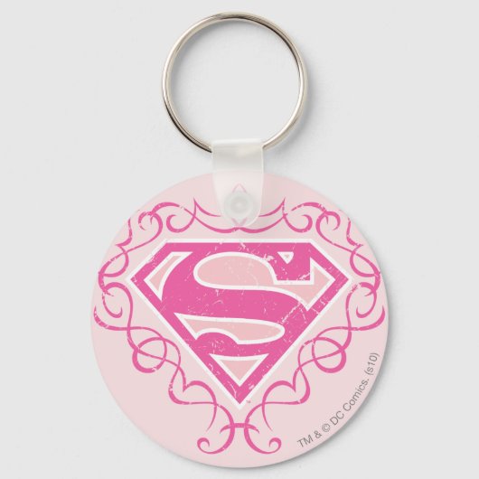 Porte-clés Supergirl Pink Stripes (Recto)