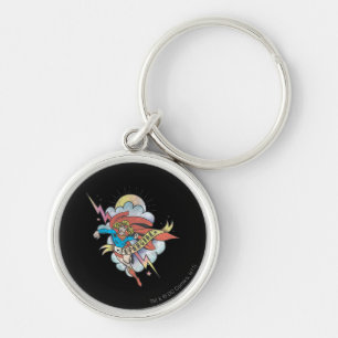 Porte-clés Supergirl volant éclair tatouage