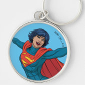 Porte-clés Supergirl volant en costume bleu (Devant)
