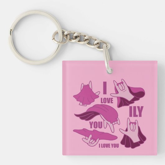 Porte-clés Superhero ILY - ASL Design (Devant)