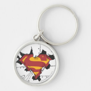 Porte-clés Superman S-Shield Logo de métal cassé