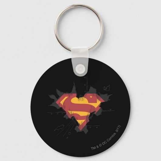 Porte-clés Superman S-Shield | Logo en métal cassé (Recto)
