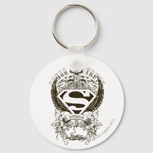 Porte-clés Superman Stylisé | Logo d'honneur, vérité et justi (Recto)
