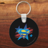 Porte-clés Superman Stylisé | Logo Stars et Stripes (Recto)